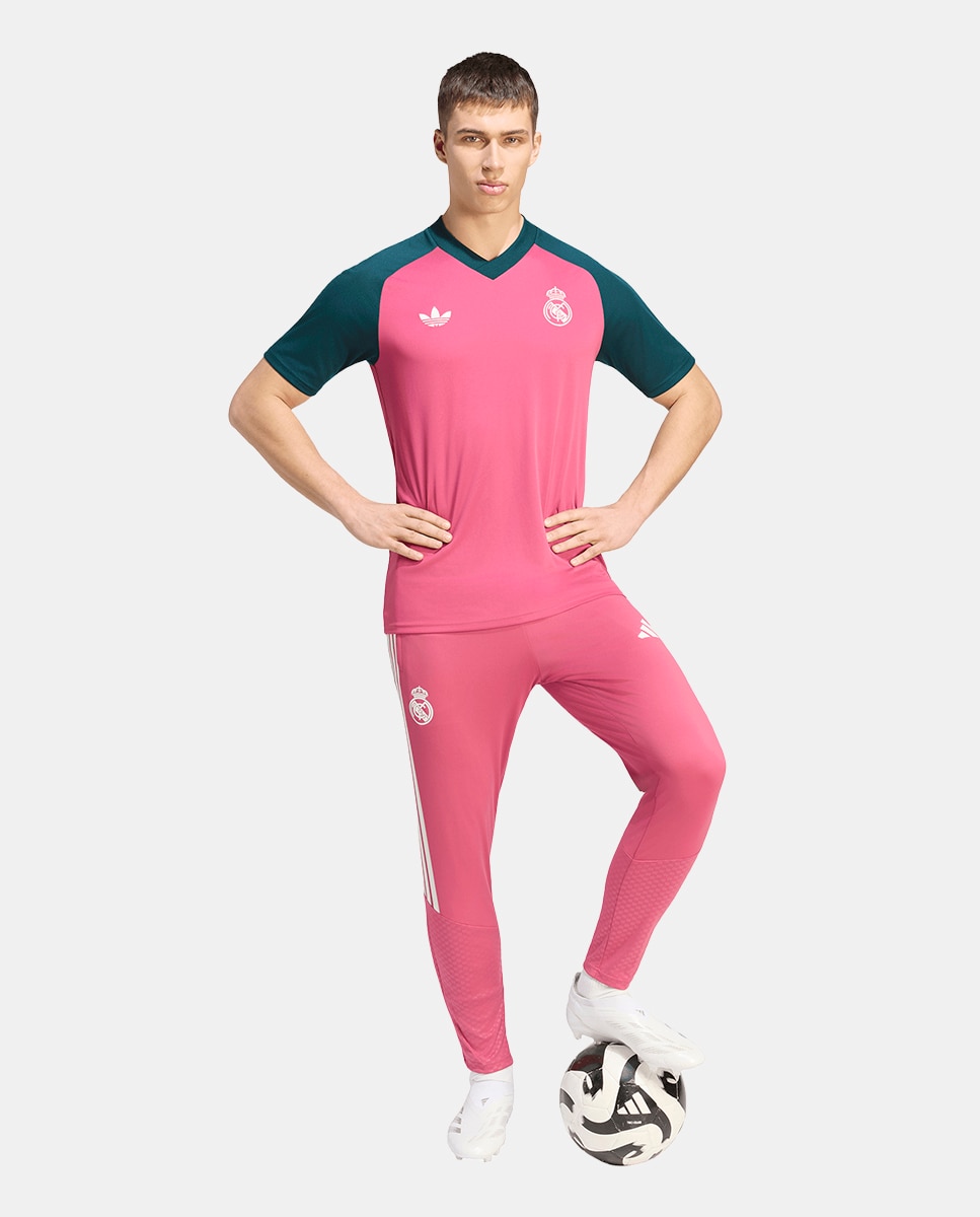 T-Shirt de Homem Real Madrid Cf 2026-2027 Prematch Adidas Rosa-5
