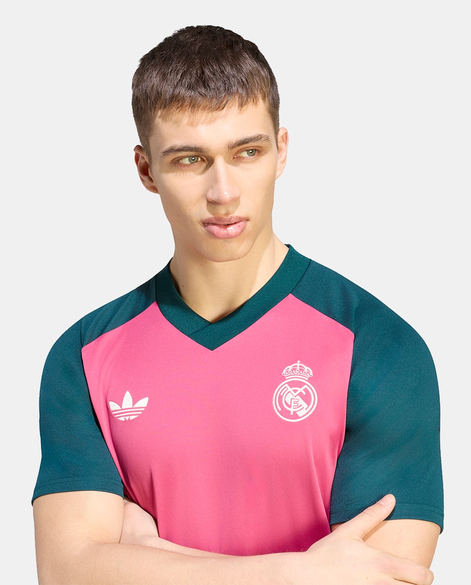 T-Shirt de Homem Real Madrid Cf 2026-2027 Prematch Adidas Rosa-6