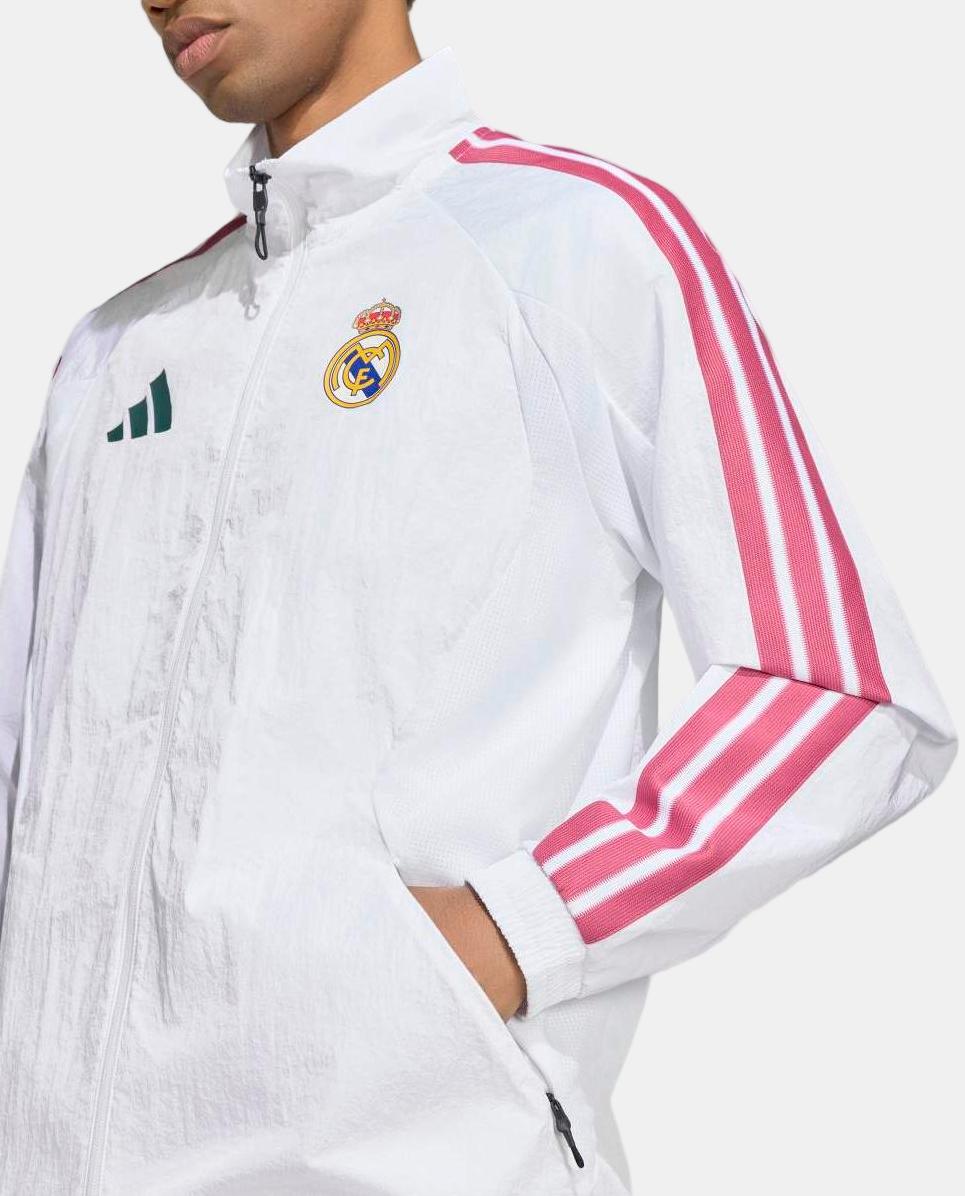 Casaco de Homem Real Madrid CF 2026-2027 Anthem Branco-4