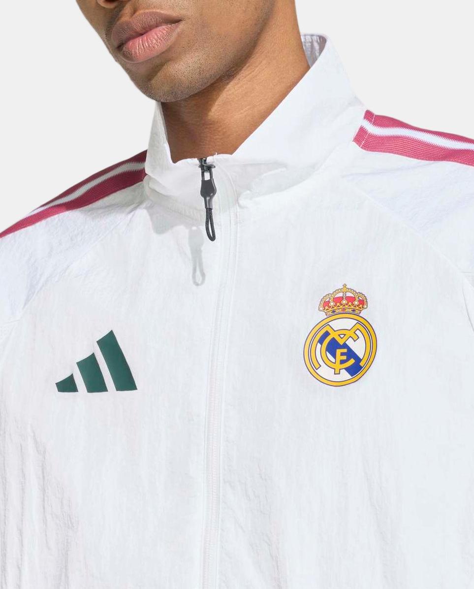 Casaco de Homem Real Madrid CF 2026-2027 Anthem Branco-5