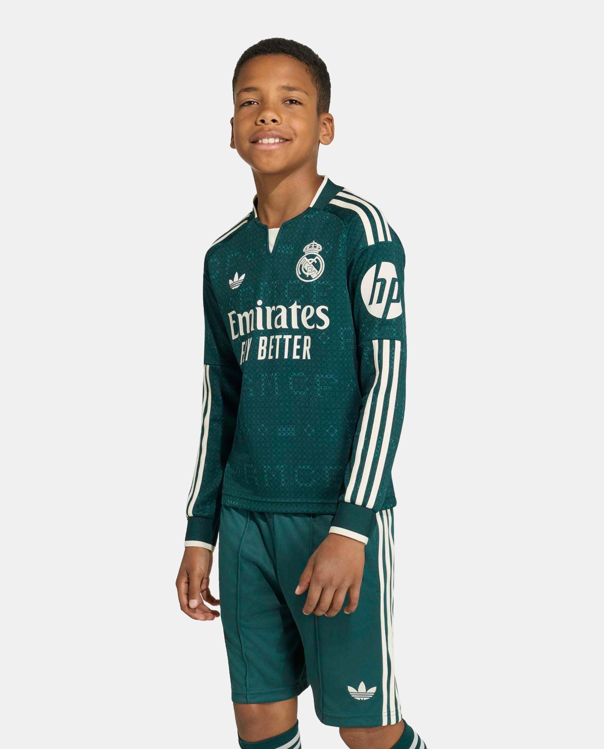 T-Shirt de Criança 2º Equipamento Real Madrid Cf 2026-2027 Adidas Verde-3