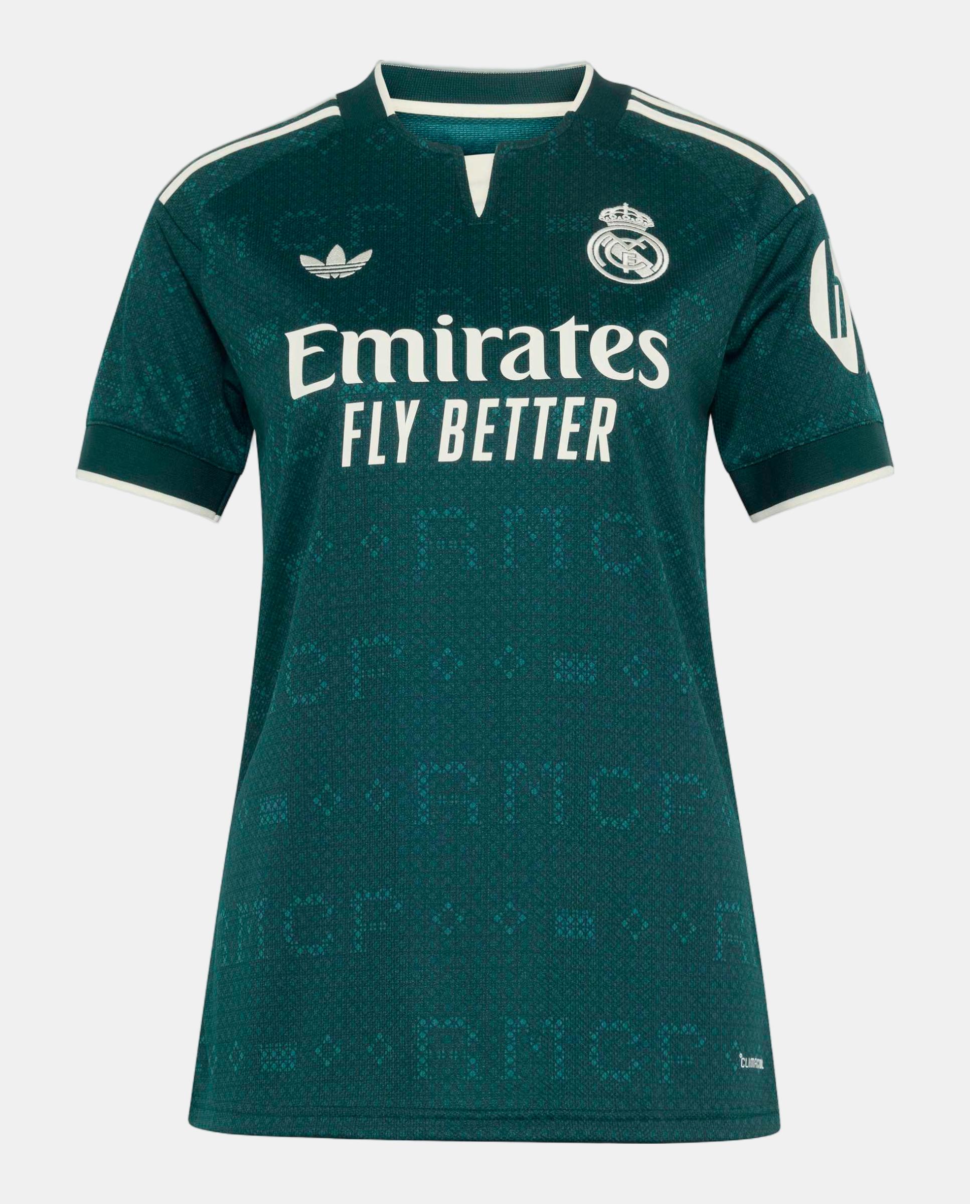 T-Shirt de Mulher 2º Equipamento Real Madrid Cf 2026-2027 Adidas Verde-3