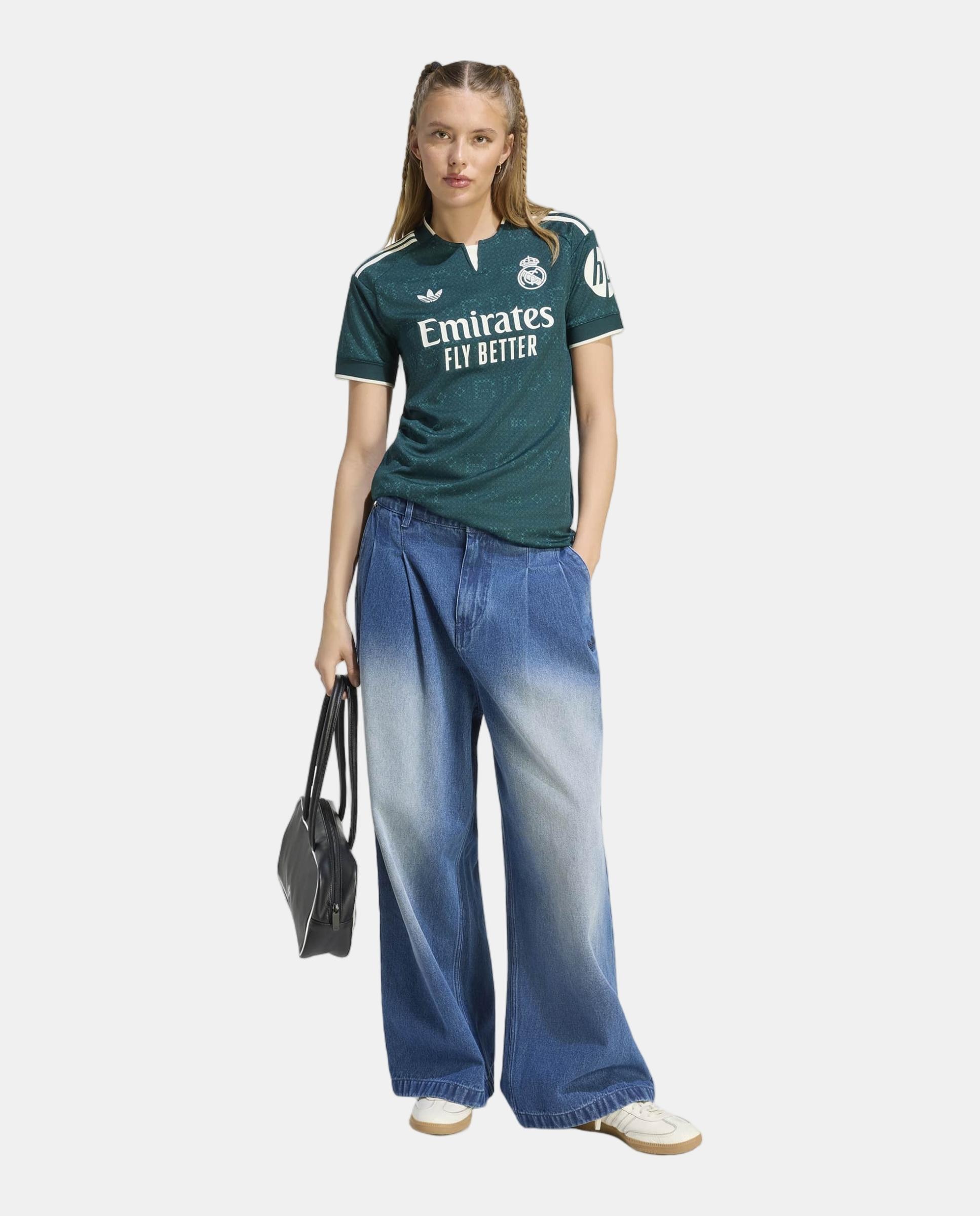 T-Shirt de Mulher 2º Equipamento Real Madrid Cf 2026-2027 Adidas Verde-5