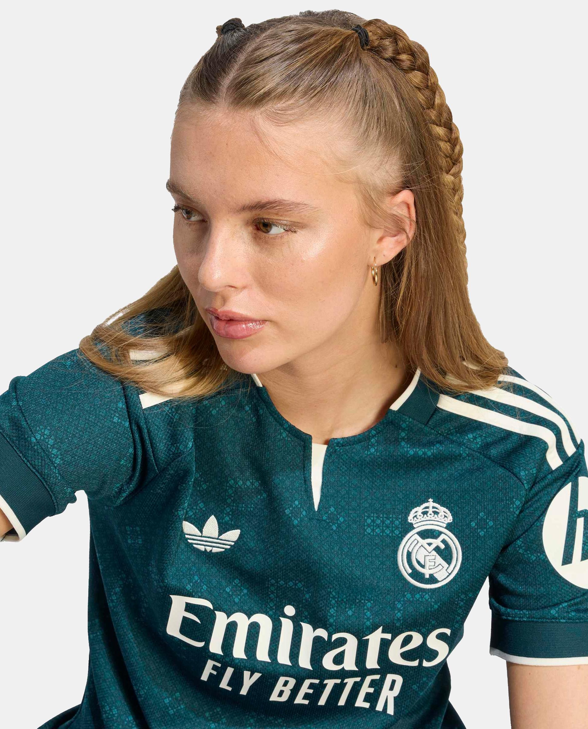 T-Shirt de Mulher 2º Equipamento Real Madrid Cf 2026-2027 Adidas Verde-6