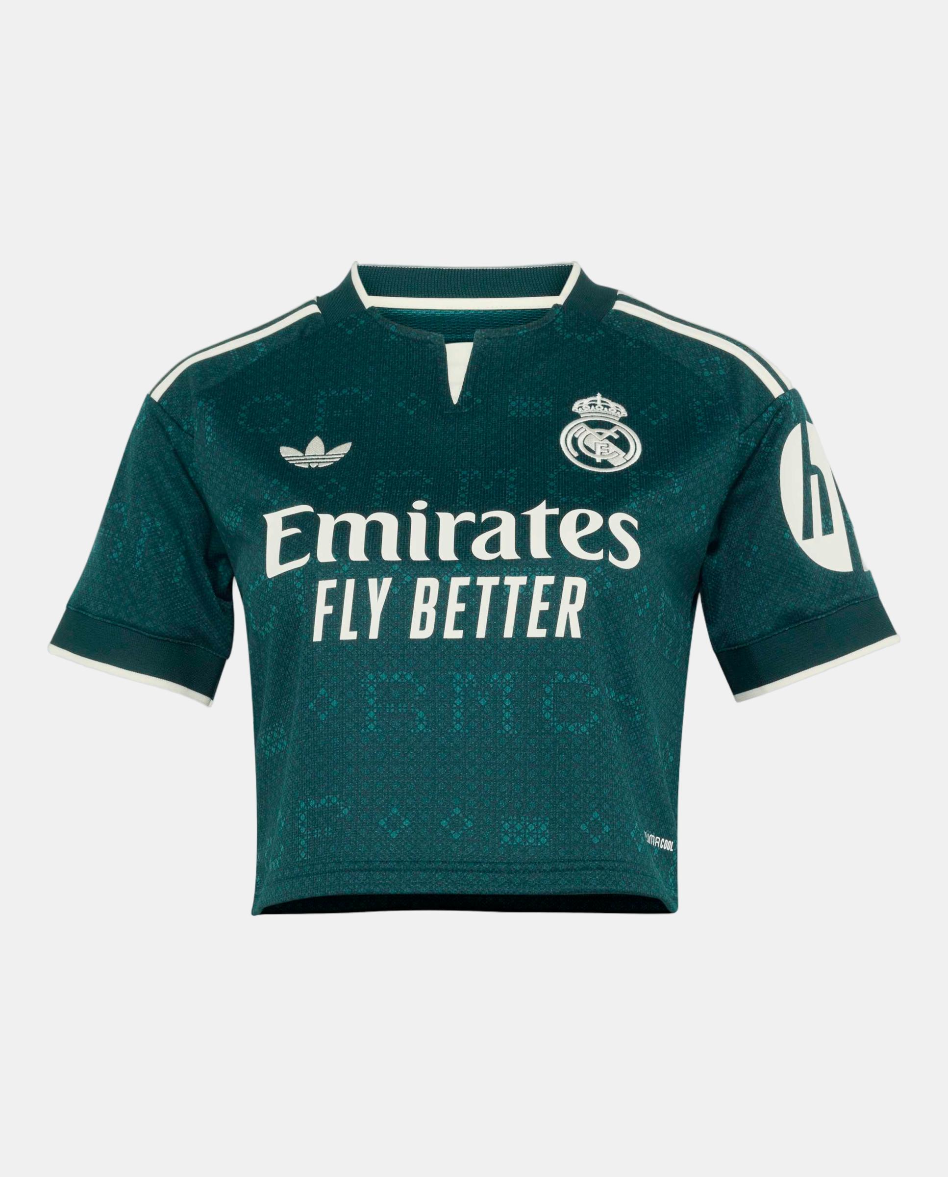 T-Shirt de Mulher 2º Equipamento Real Madrid Cf 2026-2027 Adidas Verde-4