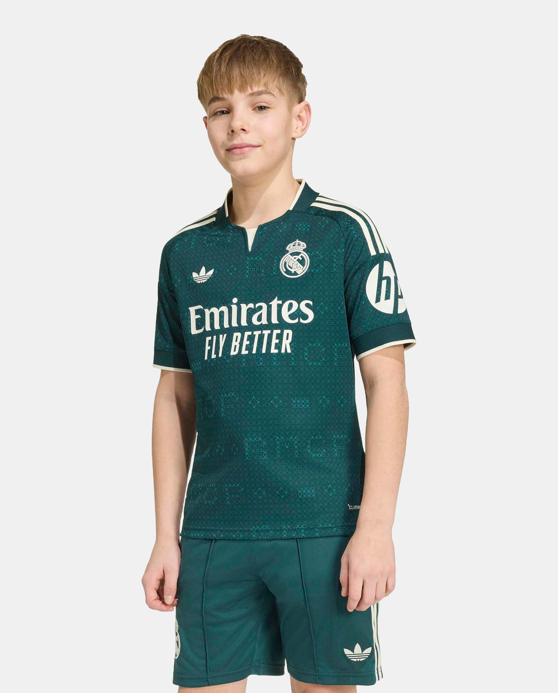 T-Shirt de Criança 2º Equipamento Real Madrid Cf 2026-2027 Adidas Verde-5