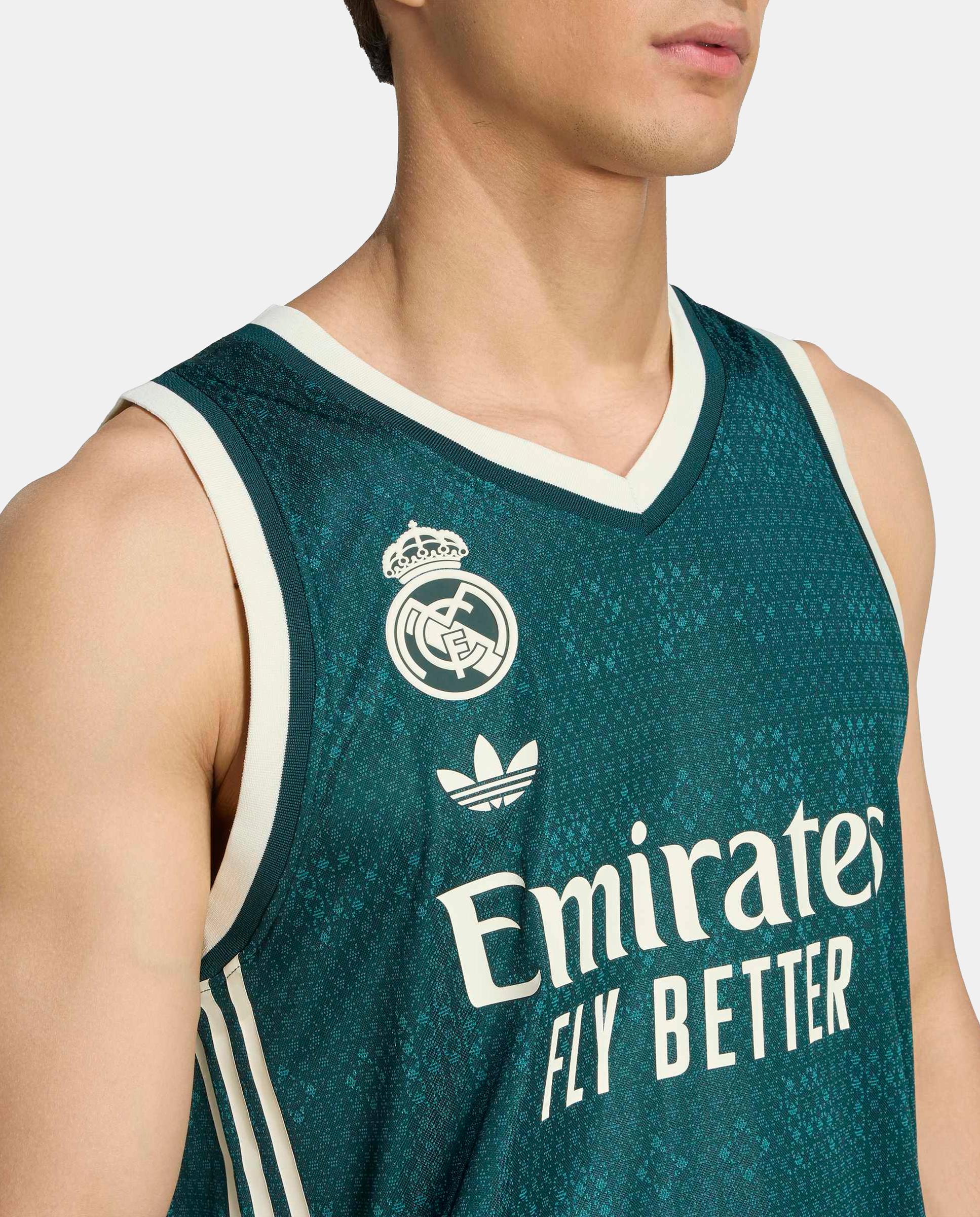 T-shirt de Homem 2.º Equipamento Real Madrid Basquetebol 2026-2027 Verde-4