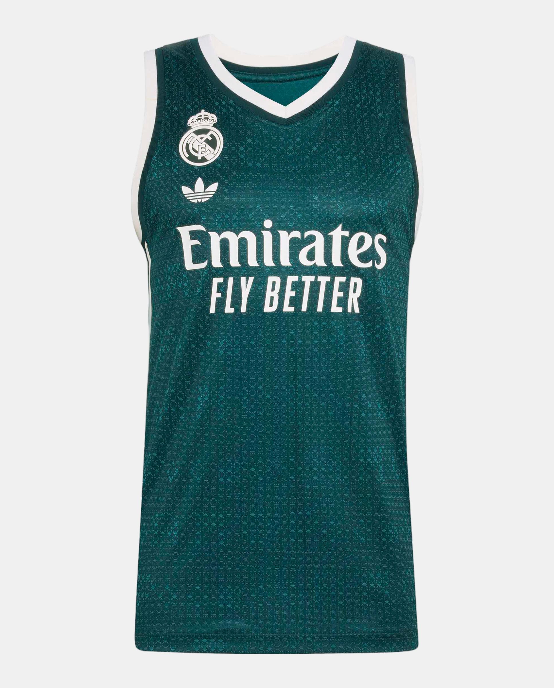 T-shirt de Homem 2.º Equipamento Real Madrid Basquetebol 2026-2027 Verde-6