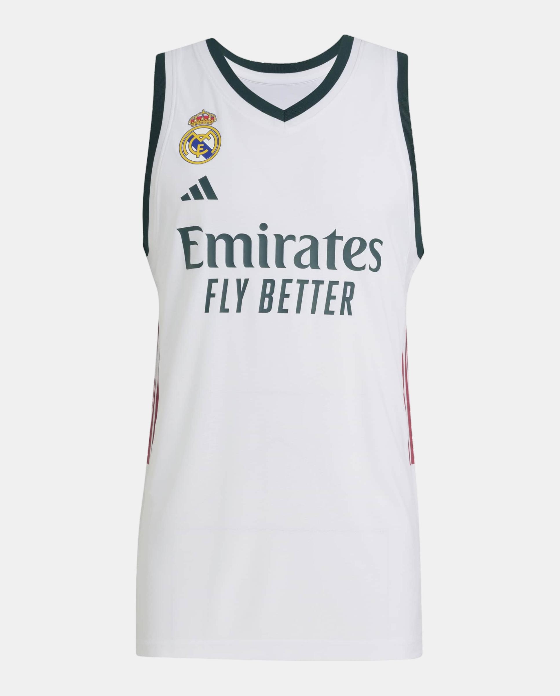 T-shirt de Homem 1.º Equipamento Real Madrid Basquetebol 2026-2027 Branco-6