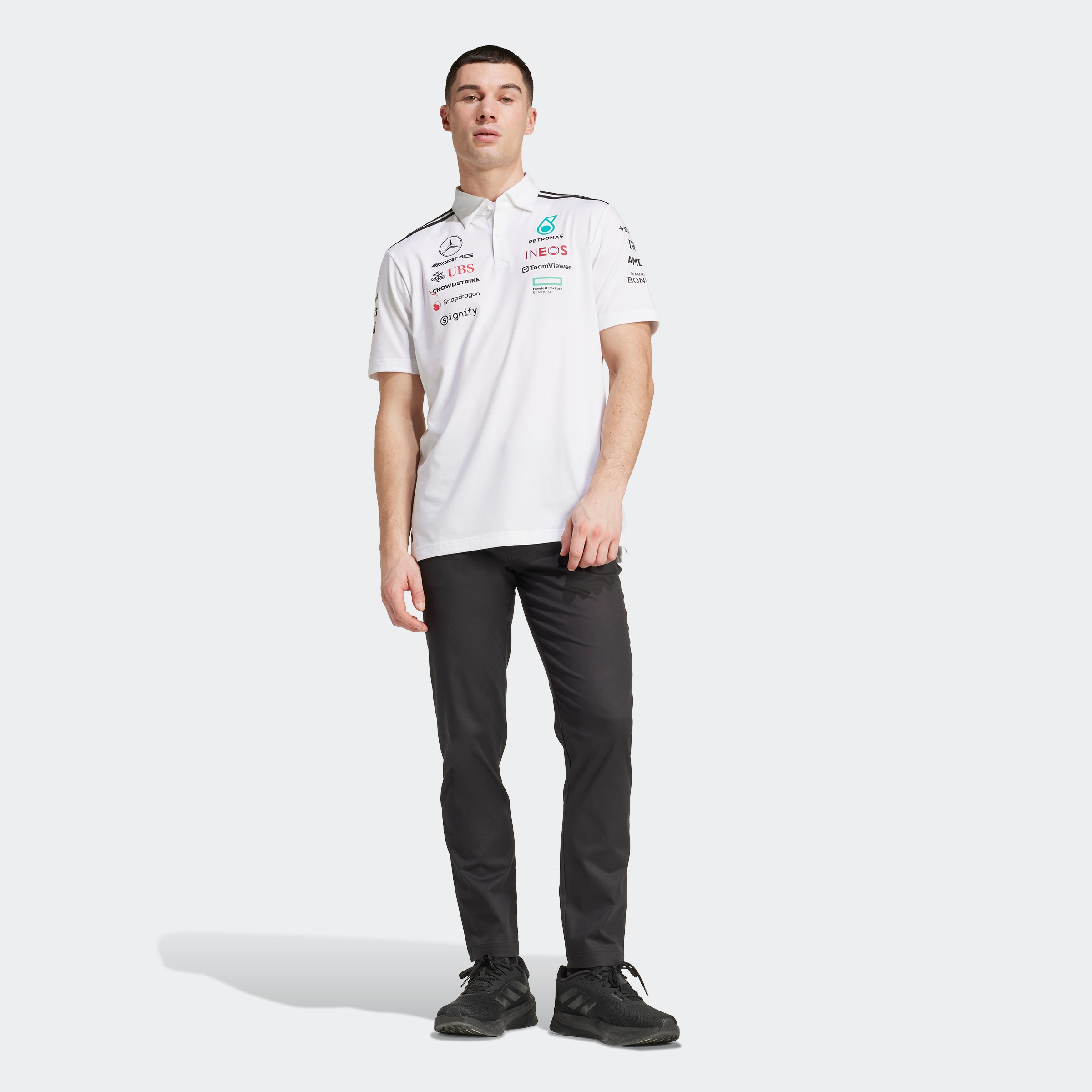 Polo de Homem Mercedes - AMG Petronas Equipa de Fórmula 1 Branco-5