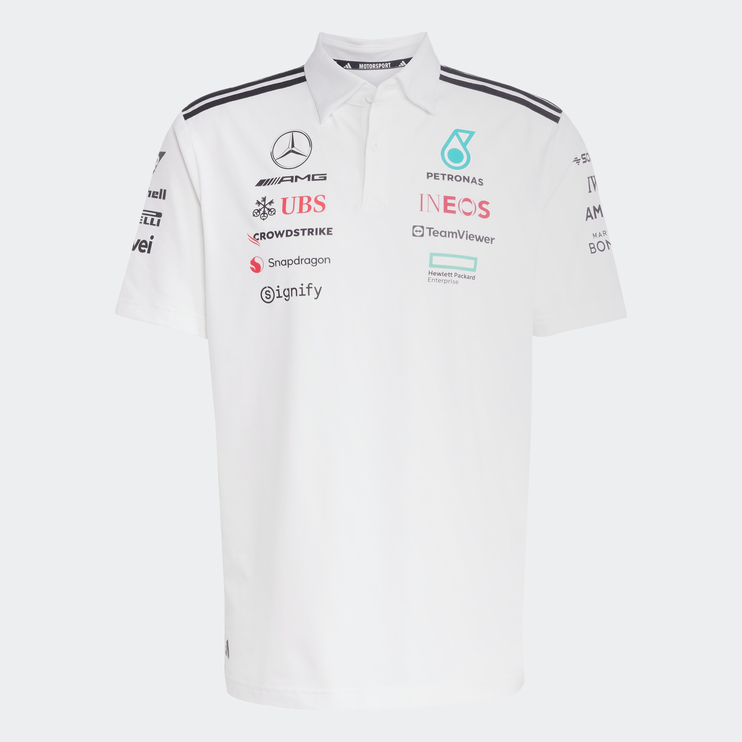 Polo de Homem Mercedes - AMG Petronas Equipa de Fórmula 1 Branco-6