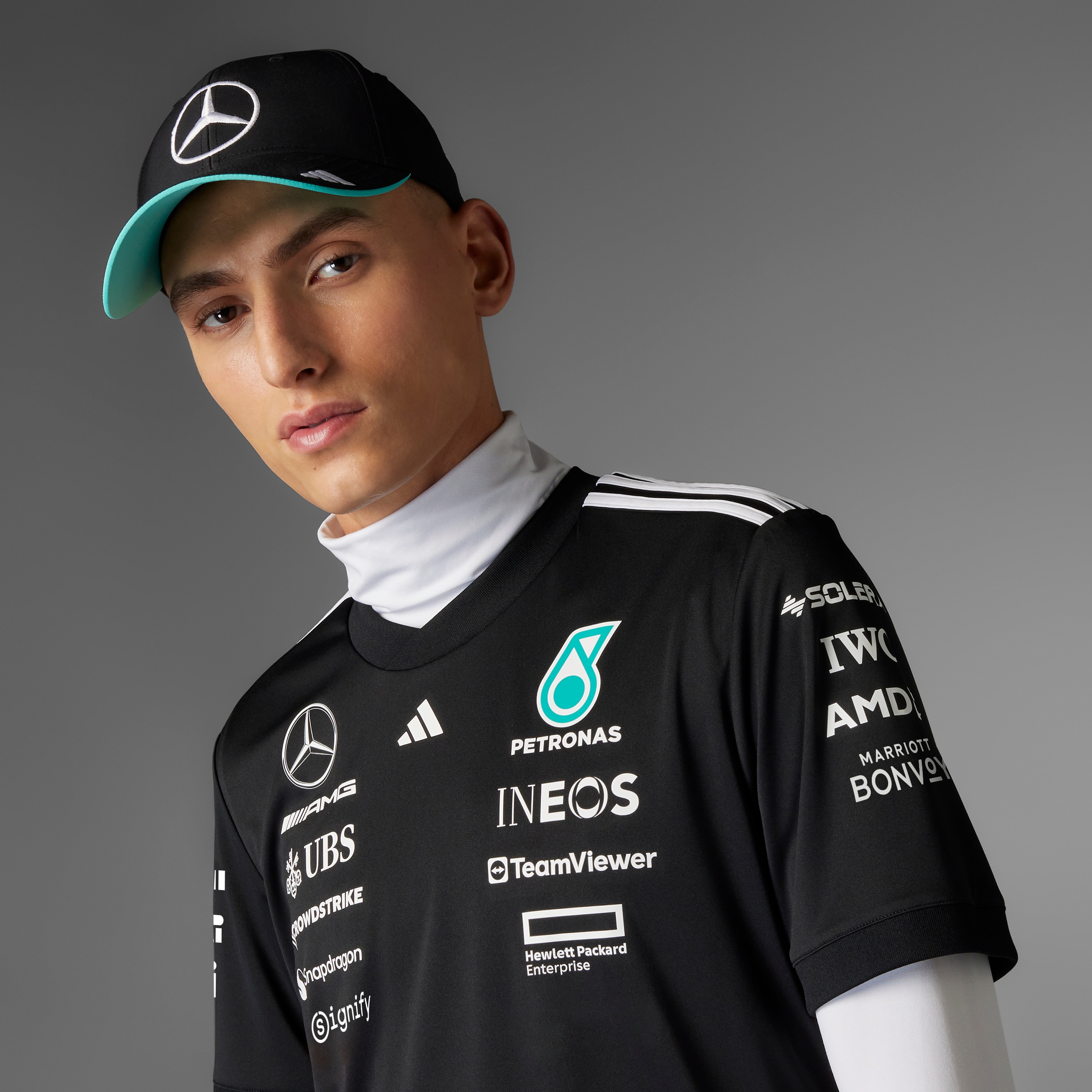 Boné Team Mercedes AMG Petronas F1 Team Preto-5