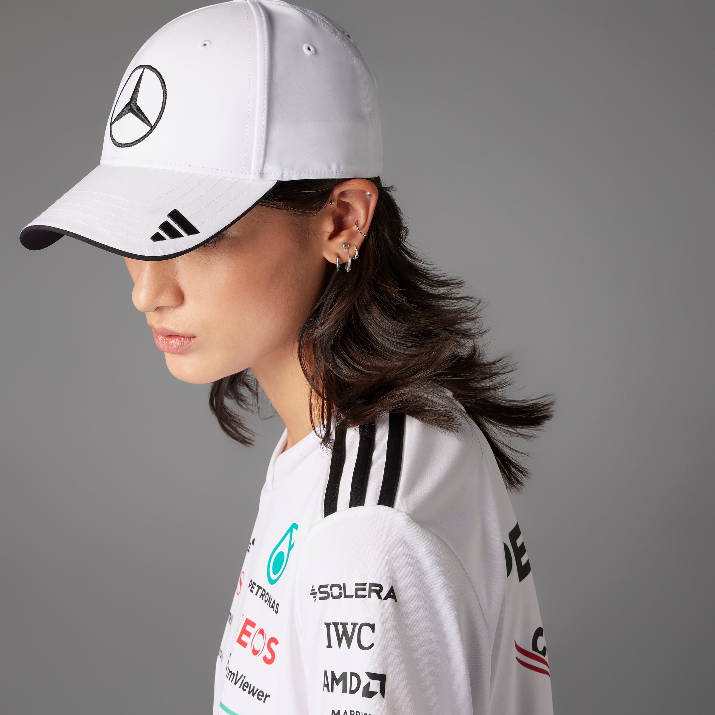 Boné Team Mercedes AMG Petronas F1 Team Branco-6