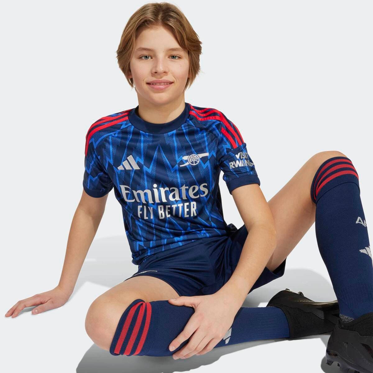 T-shirt de Criança 2.º Equipamento Arsenal FC 2025-2026 Azul-7