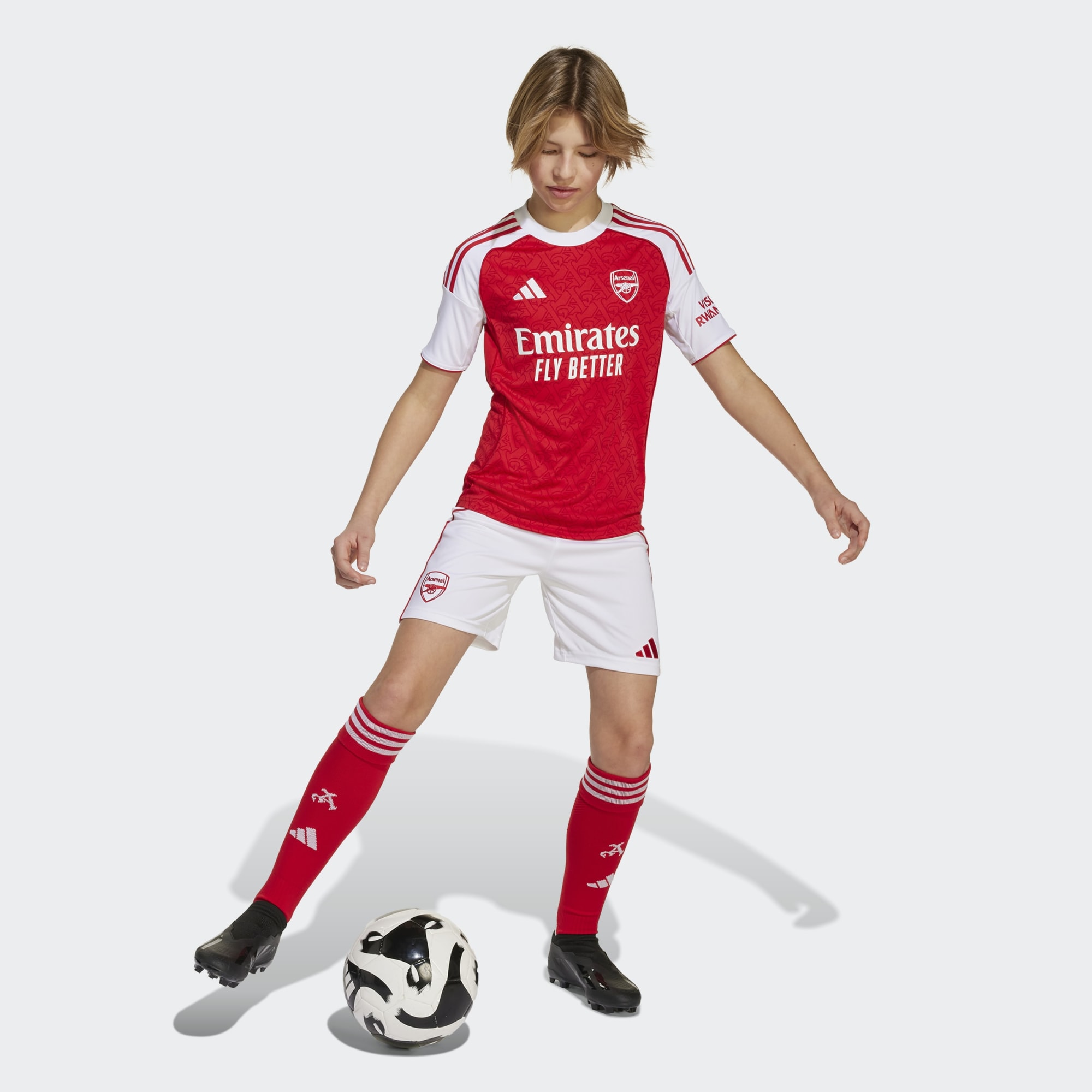 T-shirt de Criança 1.º Equipamento Arsenal FC 2025-2026 Vermelho-4