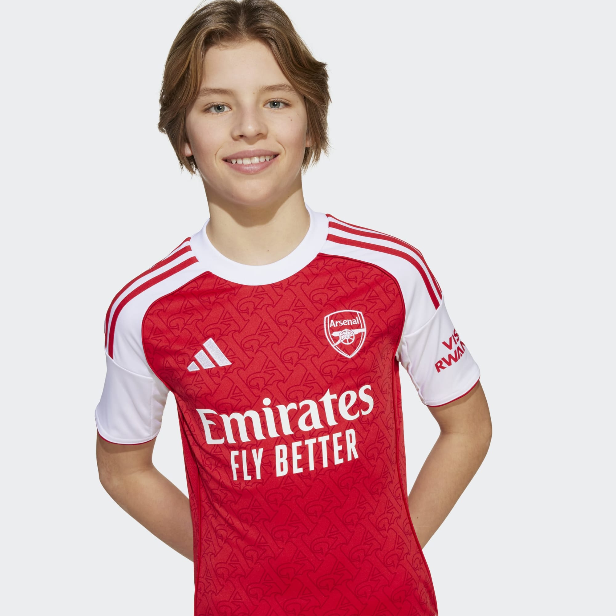 T-shirt de Criança 1.º Equipamento Arsenal FC 2025-2026 Vermelho-5
