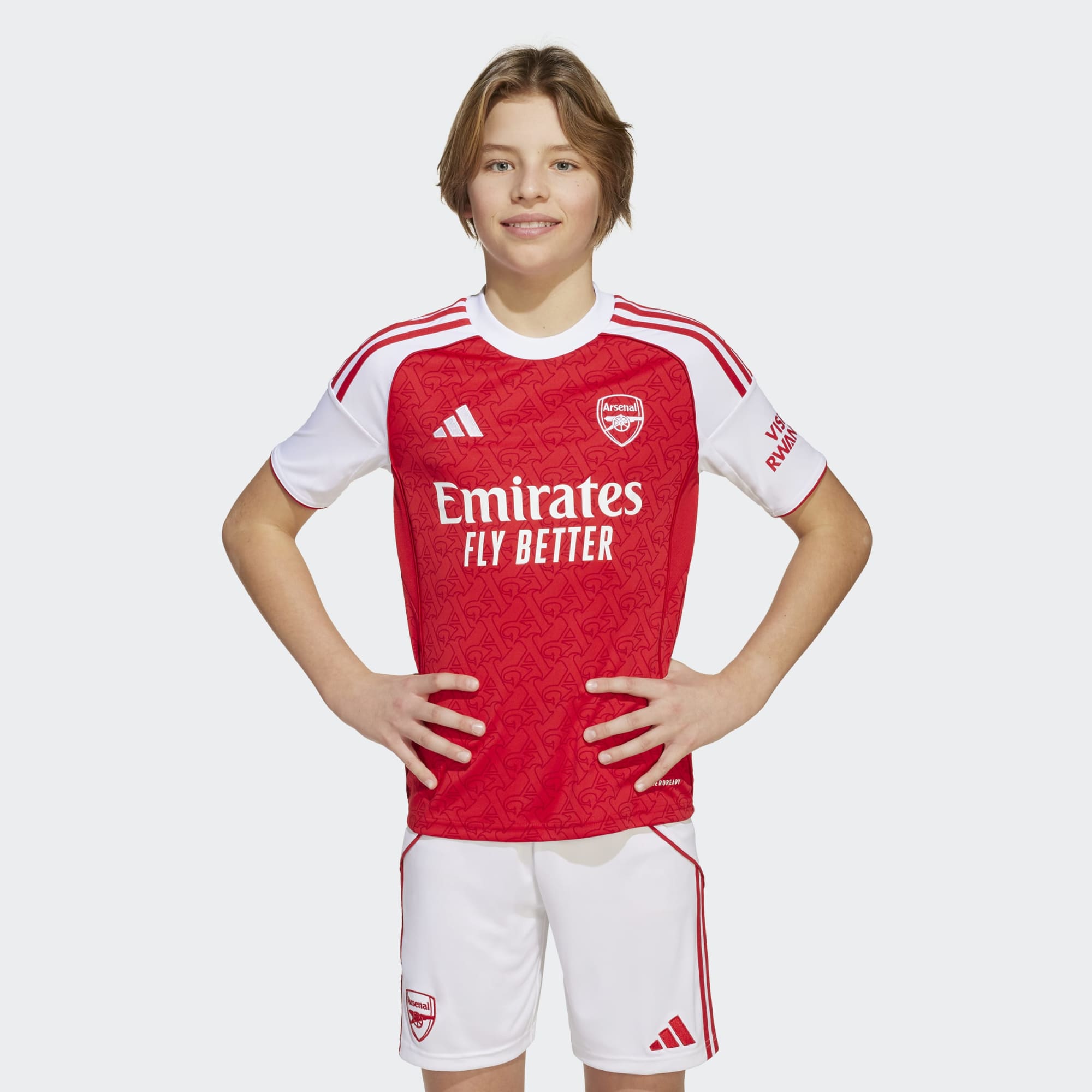 T-shirt de Criança 1.º Equipamento Arsenal FC 2025-2026 Vermelho-7