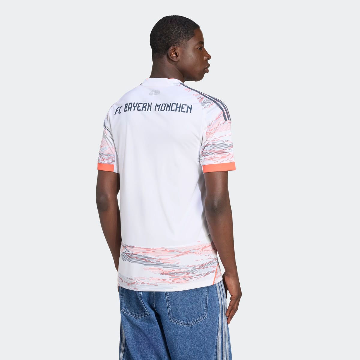 T-shirt de Homem 2.º Equipamento FC Bayern Munich 2025-2026 Branco / Rosa-2