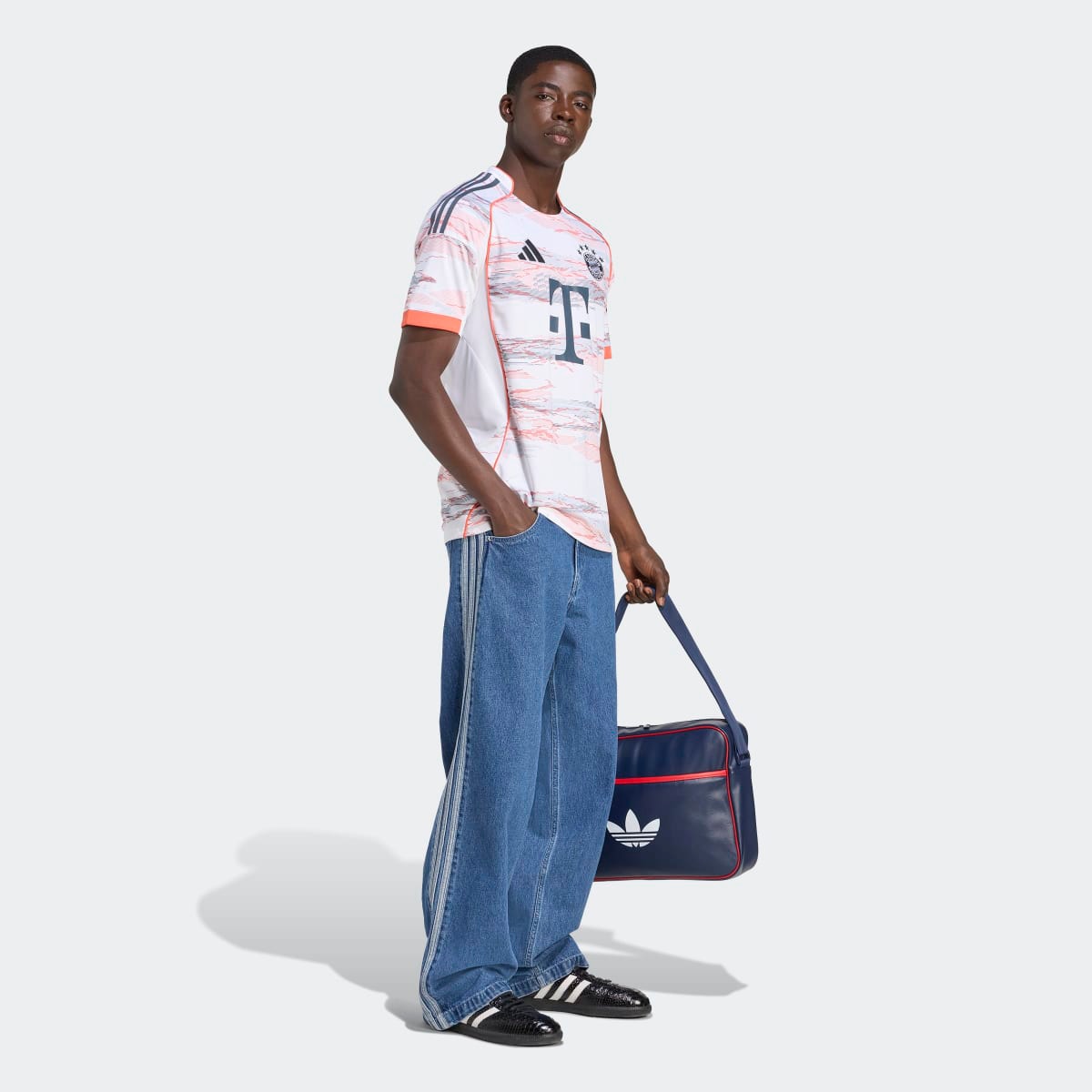 T-shirt de Homem 2.º Equipamento FC Bayern Munich 2025-2026 Branco / Rosa-5