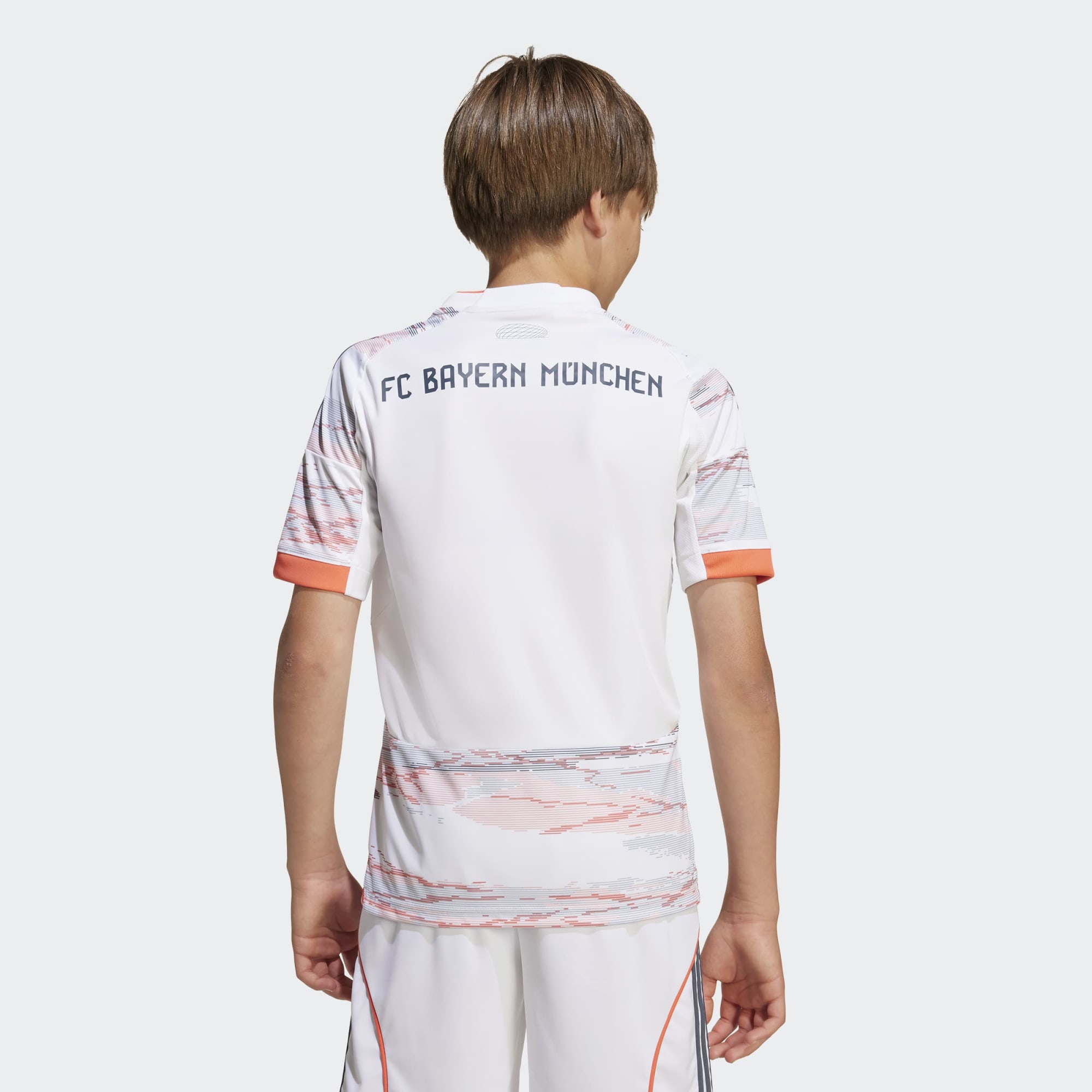 T-shirt de Criança 2.º Equipamento FC Bayern Munich 2025-2026 Branco / Rosa-2