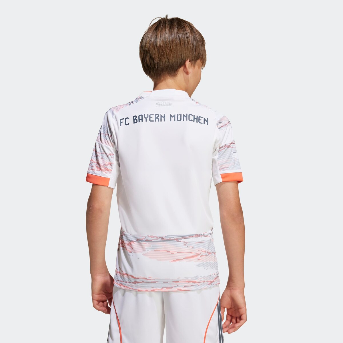 T-shirt de Criança 2.º Equipamento FC Bayern Munich 2025-2026 Branco / Rosa-2