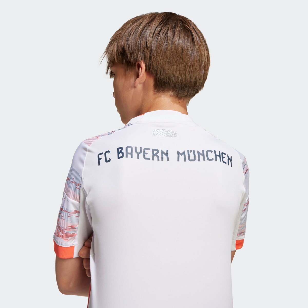 T-shirt de Criança 2.º Equipamento FC Bayern Munich 2025-2026 Branco / Rosa-3