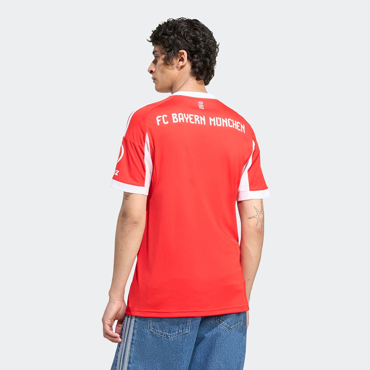 T-shirt de Homem 1.º Equipamento FC Bayern Munich 2025-2026 Vermelho / Branco-2