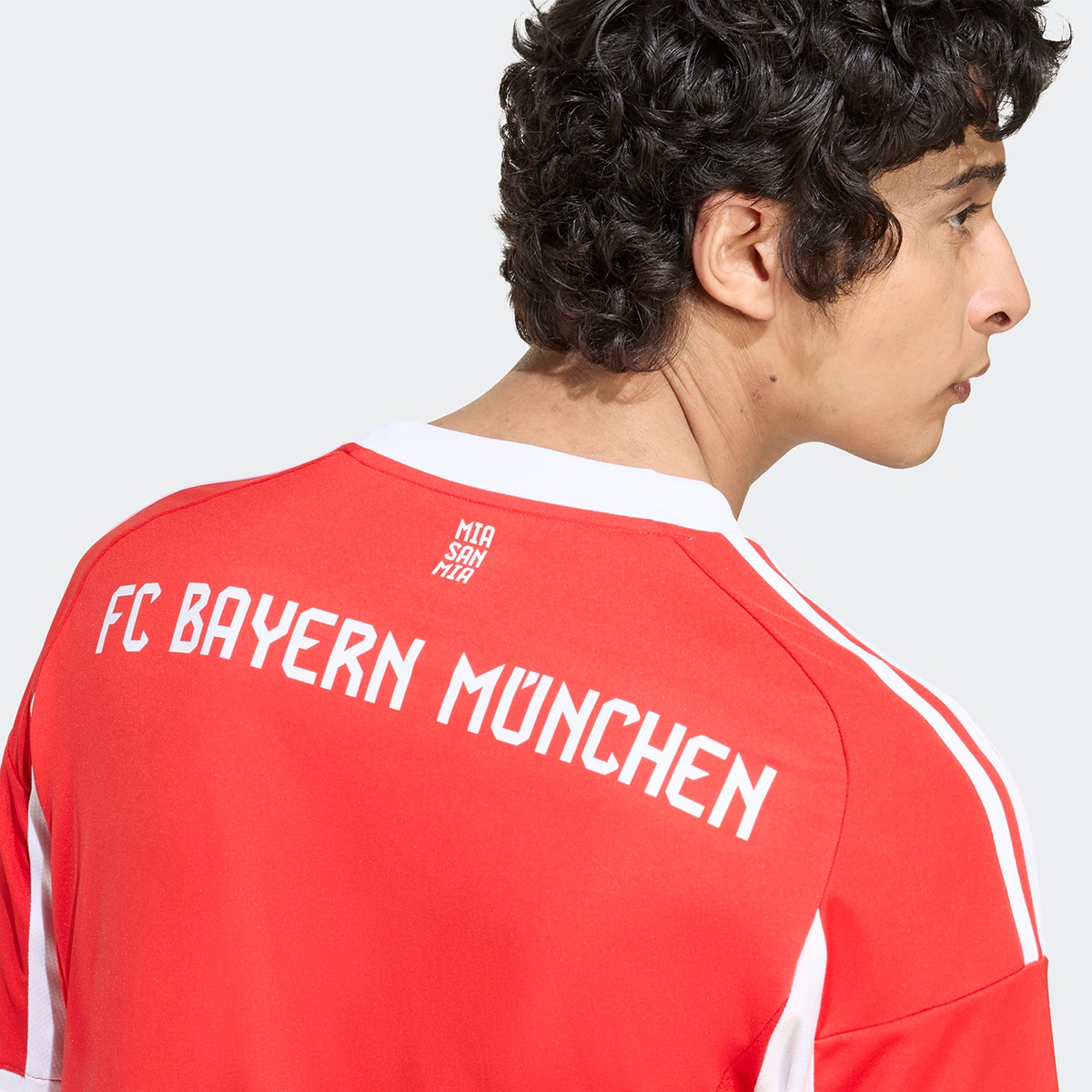 T-shirt de Homem 1.º Equipamento FC Bayern Munich 2025-2026 Vermelho / Branco-3