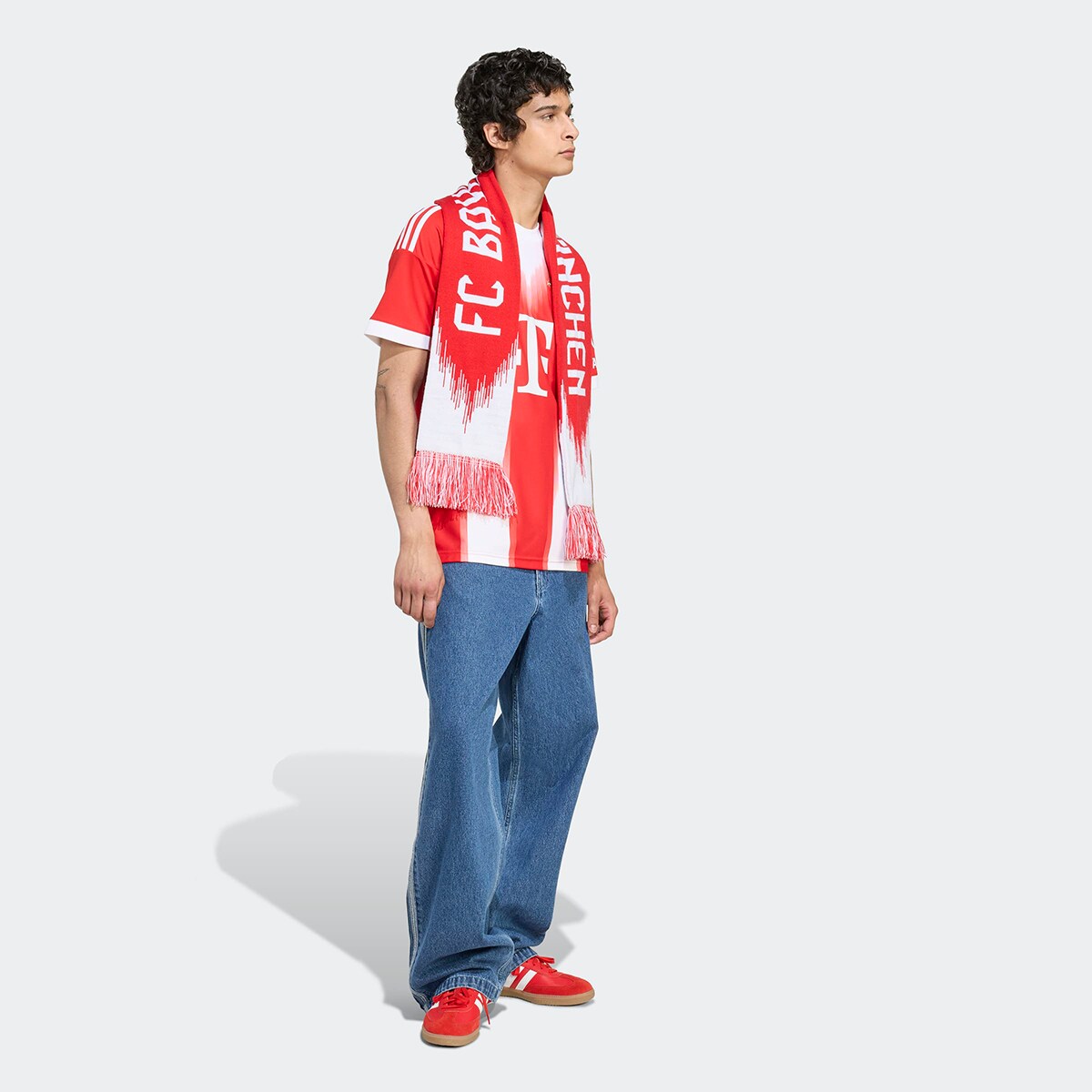 T-shirt de Homem 1.º Equipamento FC Bayern Munich 2025-2026 Vermelho / Branco-5