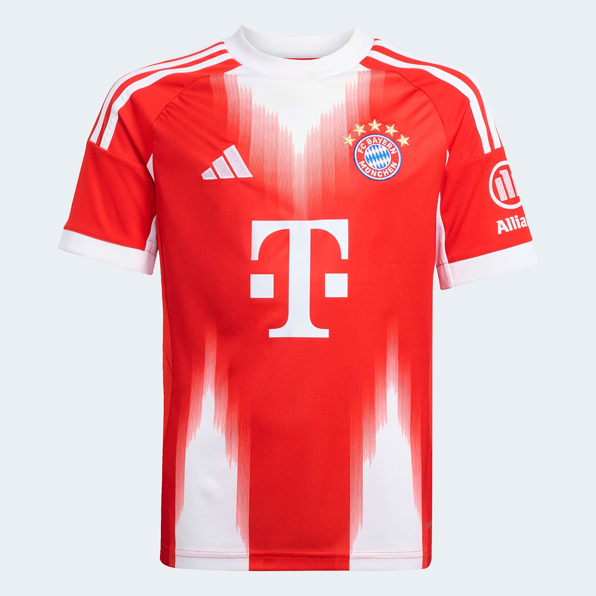 T-shirt de Criança 1.º Equipamento FC Bayern Munich 2025-2026 Vermelho / Branco-8