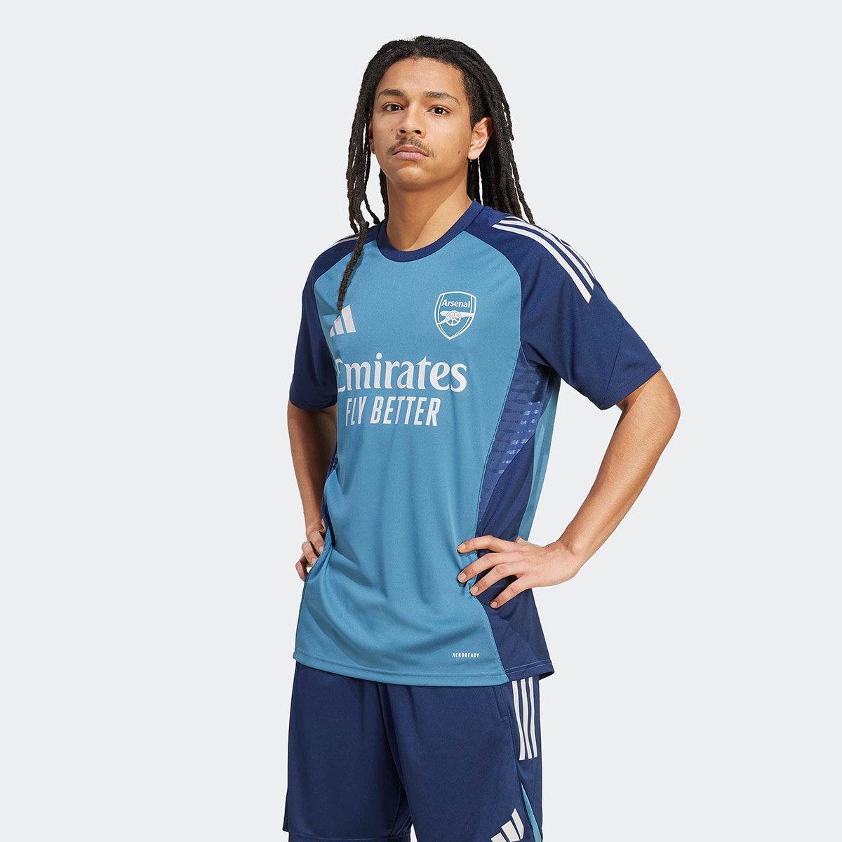T-shirt de Homem Arsenal FC 2025-2026 Tiro 25 Competition Azul-1