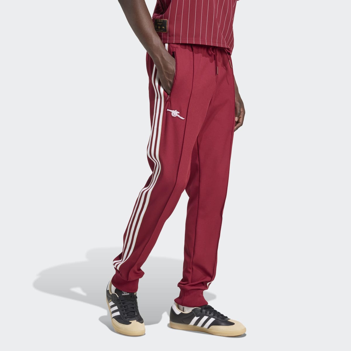 Calças de Homem Arsenal FC 2025-2026 Terrace Icons Originals Bordeaux-1