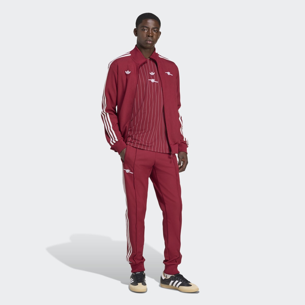 Calças de Homem Arsenal FC 2025-2026 Terrace Icons Originals Bordeaux-5