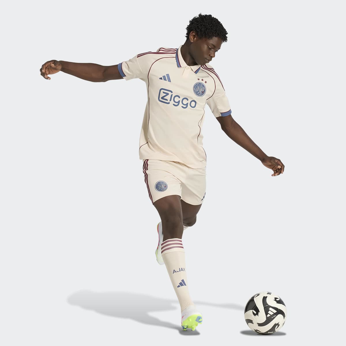T-shirt de Homem 3.º Equipamento Ajax Amsterdam 2025-2026 Bege-5