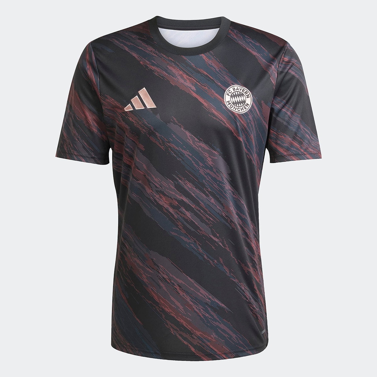 T-shirt de Homem FC Bayern Munich 2025-2026 Aquecimento Preto-6