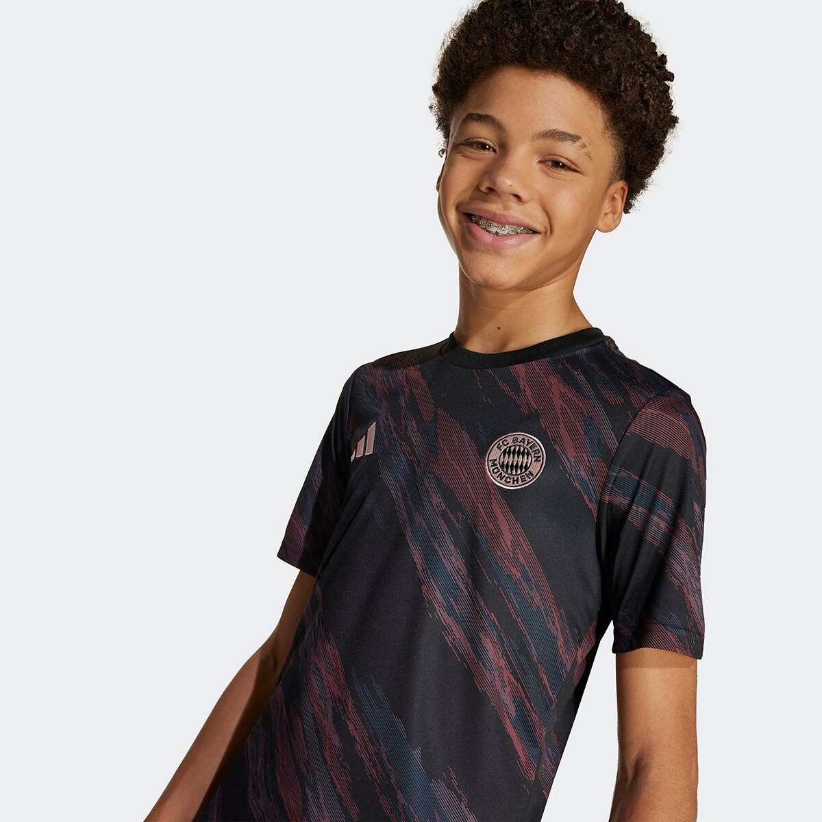 T-shirt de Criança FC Bayern Munich 2025-2026 Aquecimento Preto-3
