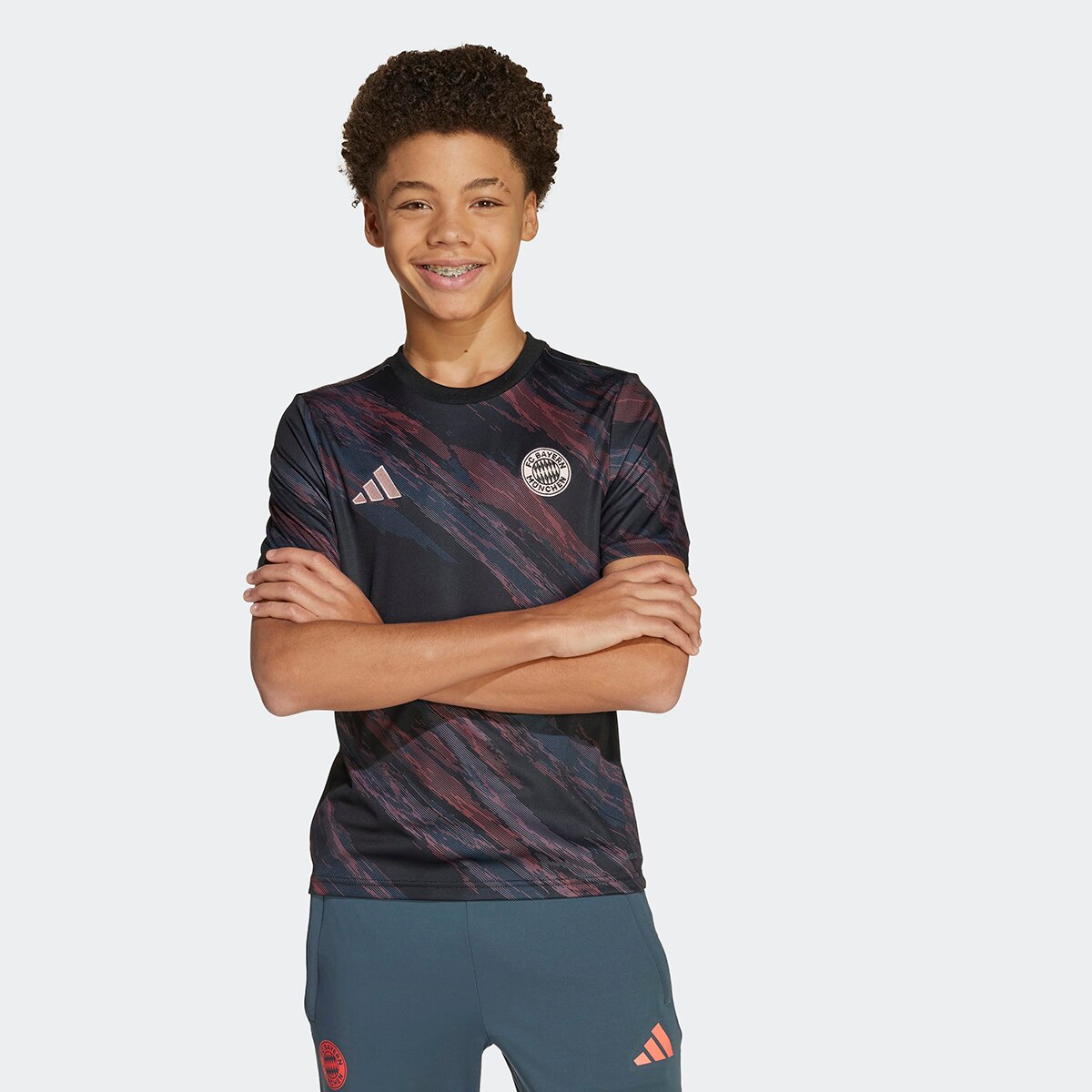 T-shirt de Criança FC Bayern Munich 2025-2026 Aquecimento Preto-6
