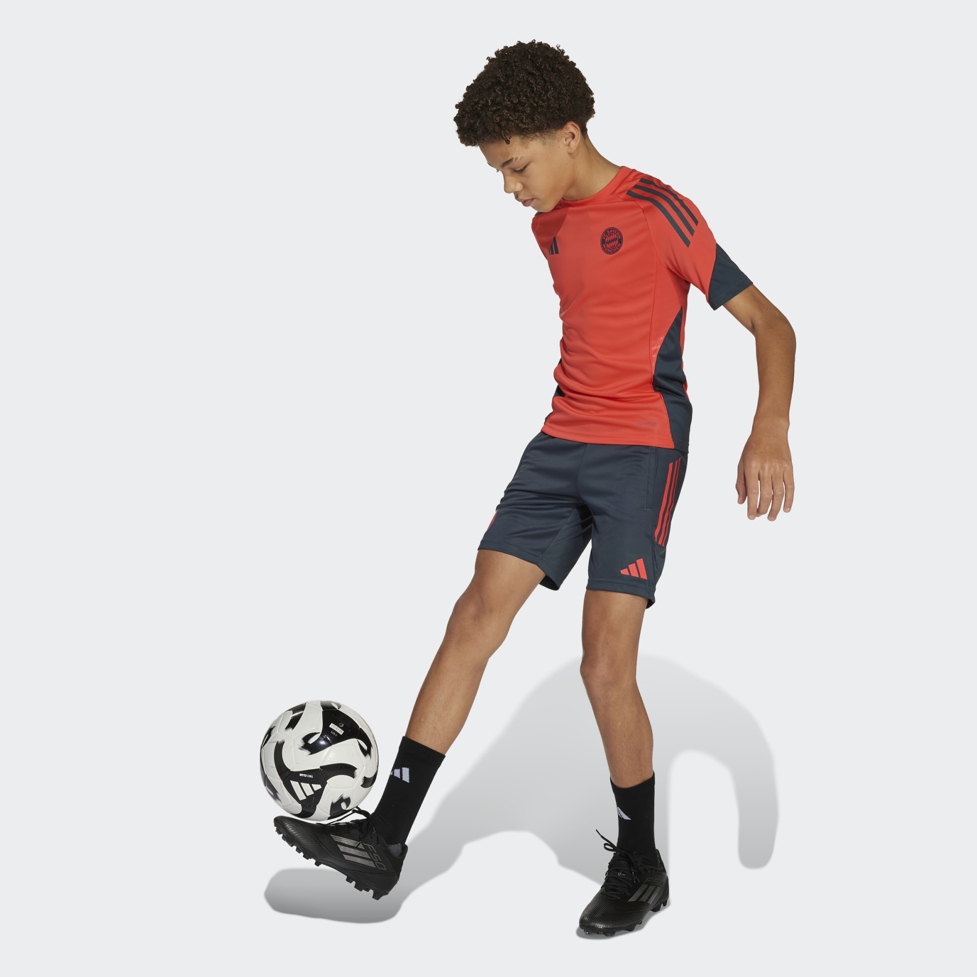 Calções de Criança FC Bayern Munich 2025-2026 Tiro 25 Competition Cinzento-3