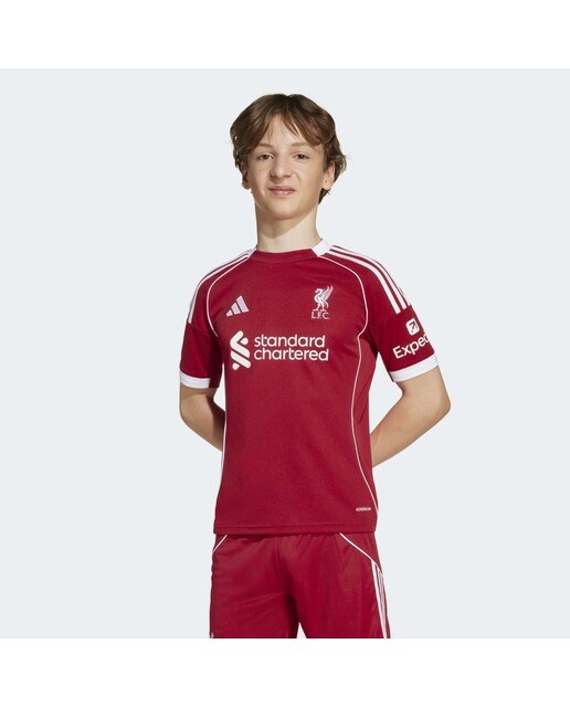 T-shirt de Criança 1.º Equipamento Liverpool FC 2025-2026 Vermelho-3