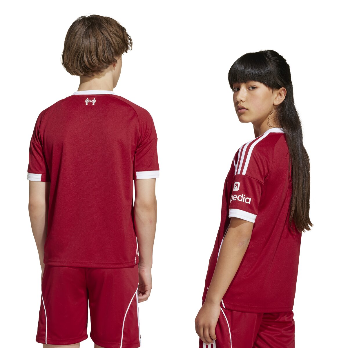 T-shirt de Criança 1.º Equipamento Liverpool FC 2025-2026 Vermelho-8
