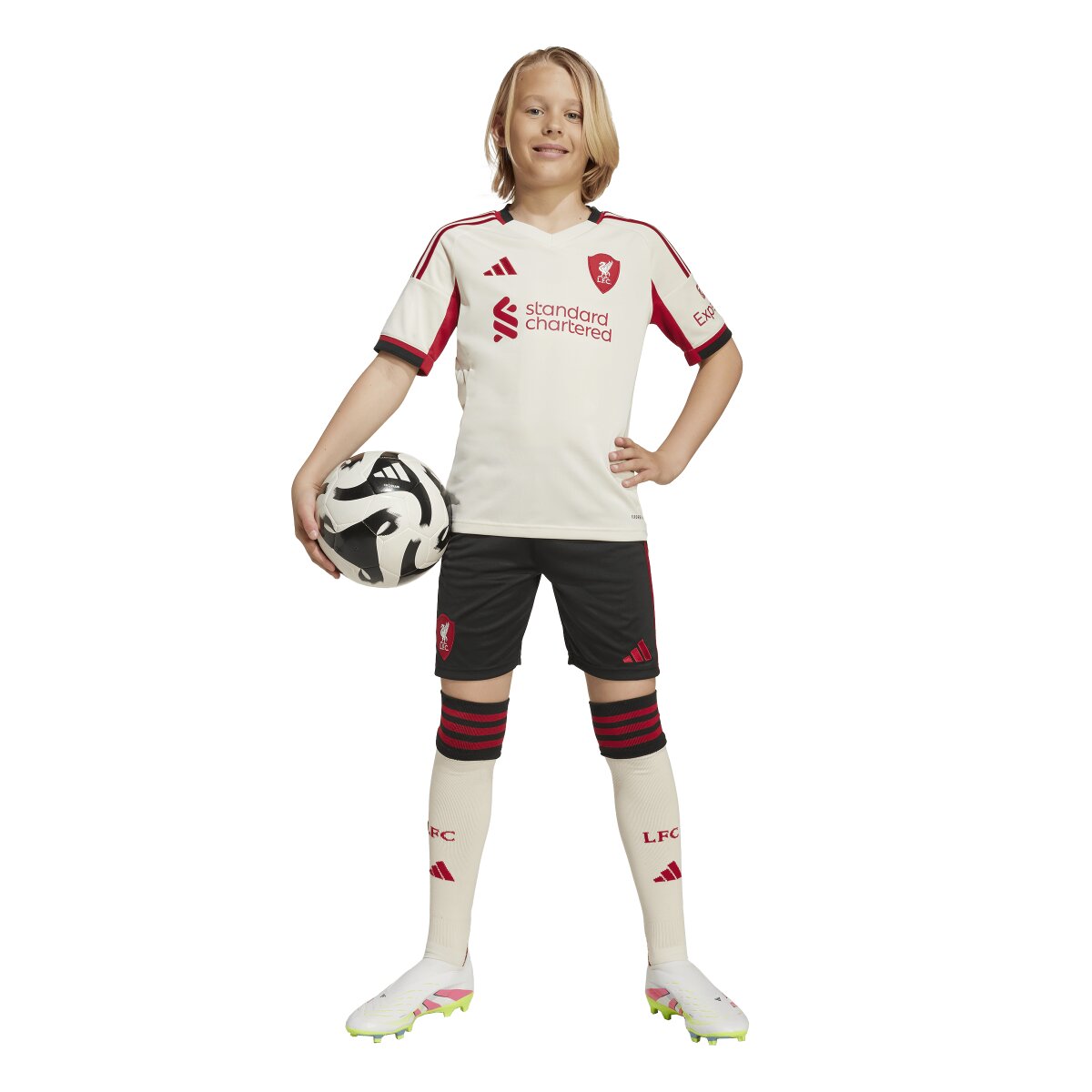 T-shirt de Criança 2.º Equipamento Liverpool FC 2025-2026 Branco-5