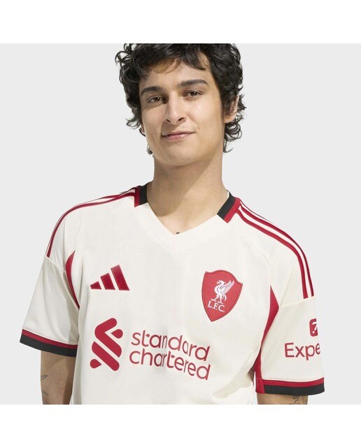 T-shirt de Homem 2.º Equipamento Liverpool FC 2025-2026 Branco-6