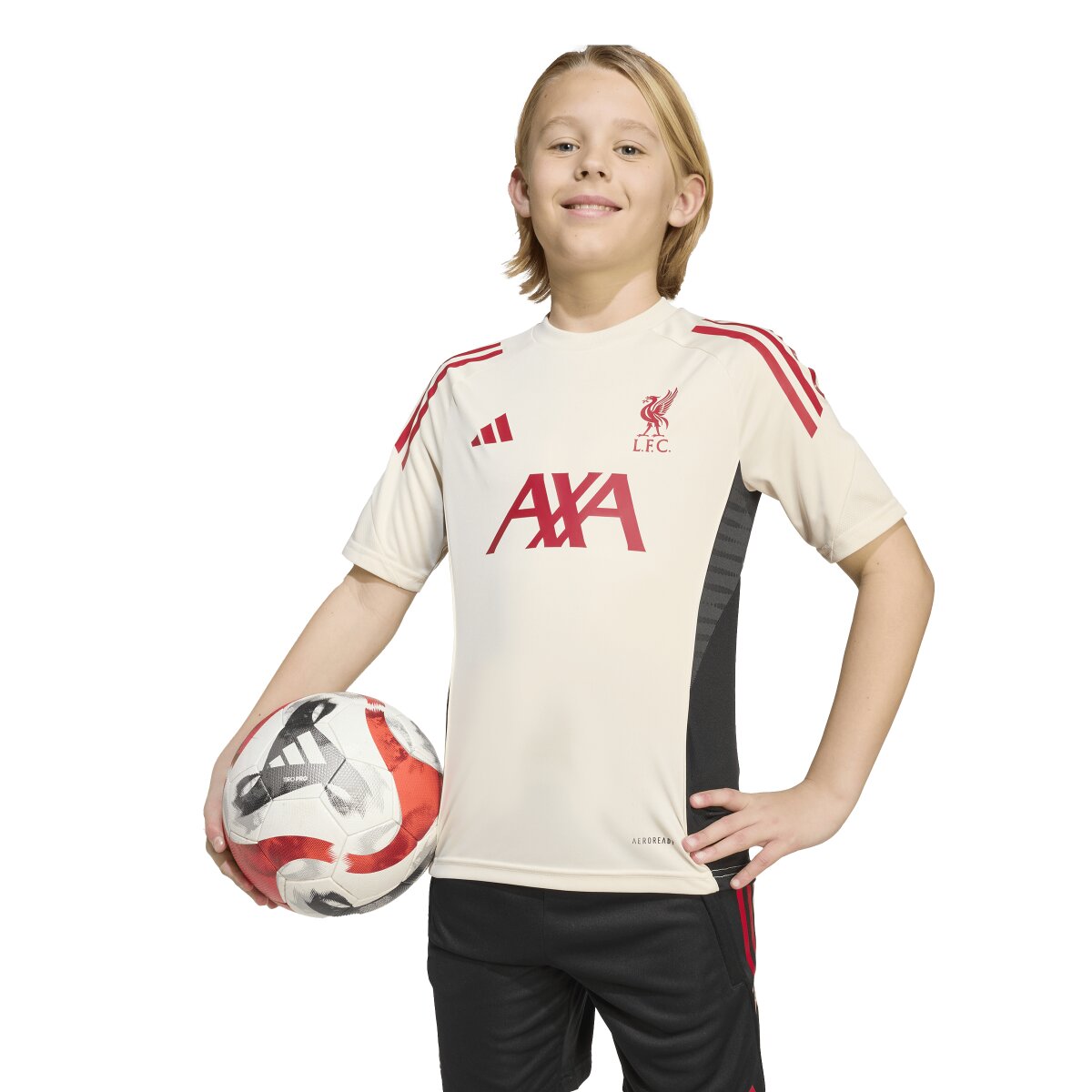 T-shirt de Criança Liverpool FC 2025-2026 Tiro 25 Competition Branco-7