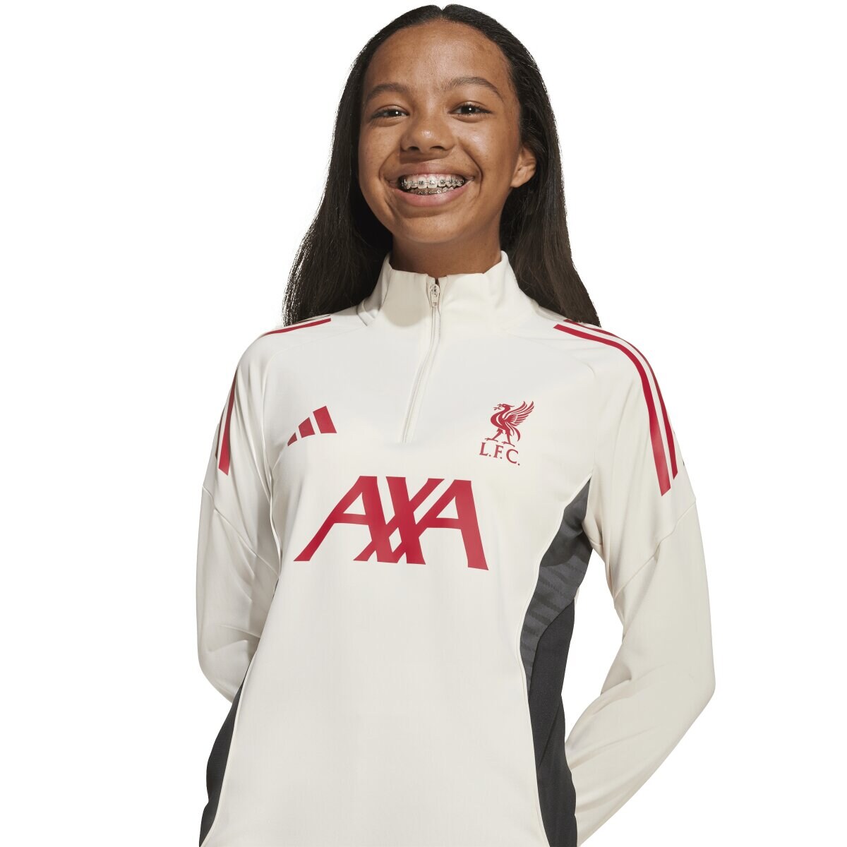 Camisola de Manga Comprida de Criança Liverpool FC 2025-2026 Tiro 25 Competition Branco-4