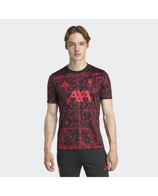 T-shirt de Homem Liverpool FC 2025-2026 Pre-Match Vermelho / Preto-3