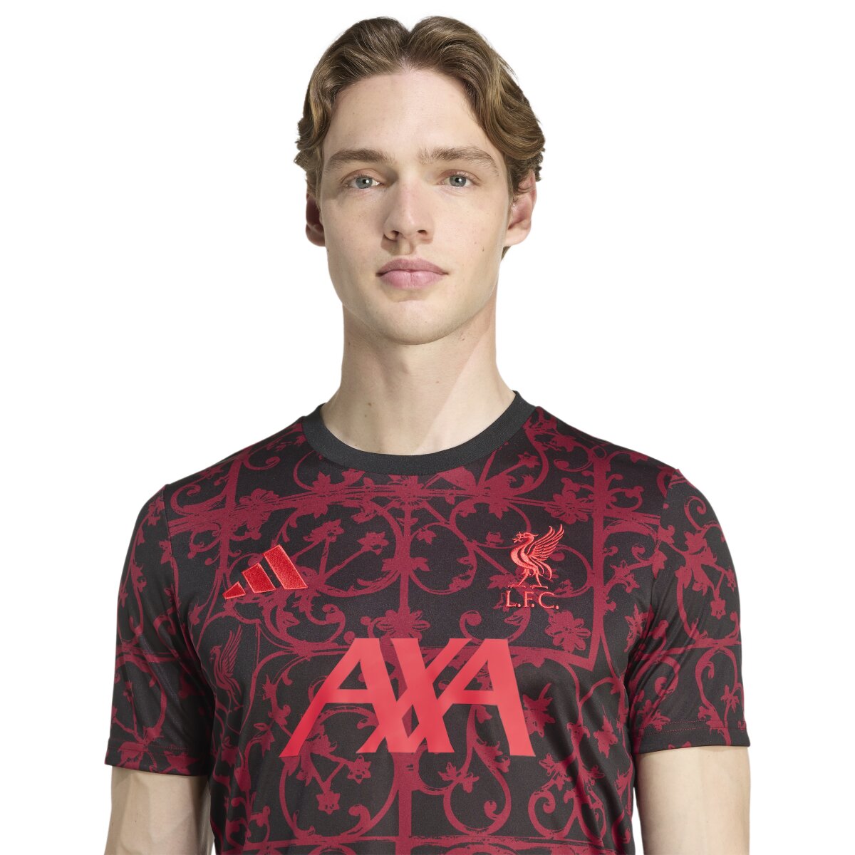 T-shirt de Homem Liverpool FC 2025-2026 Pre-Match Vermelho / Preto-7