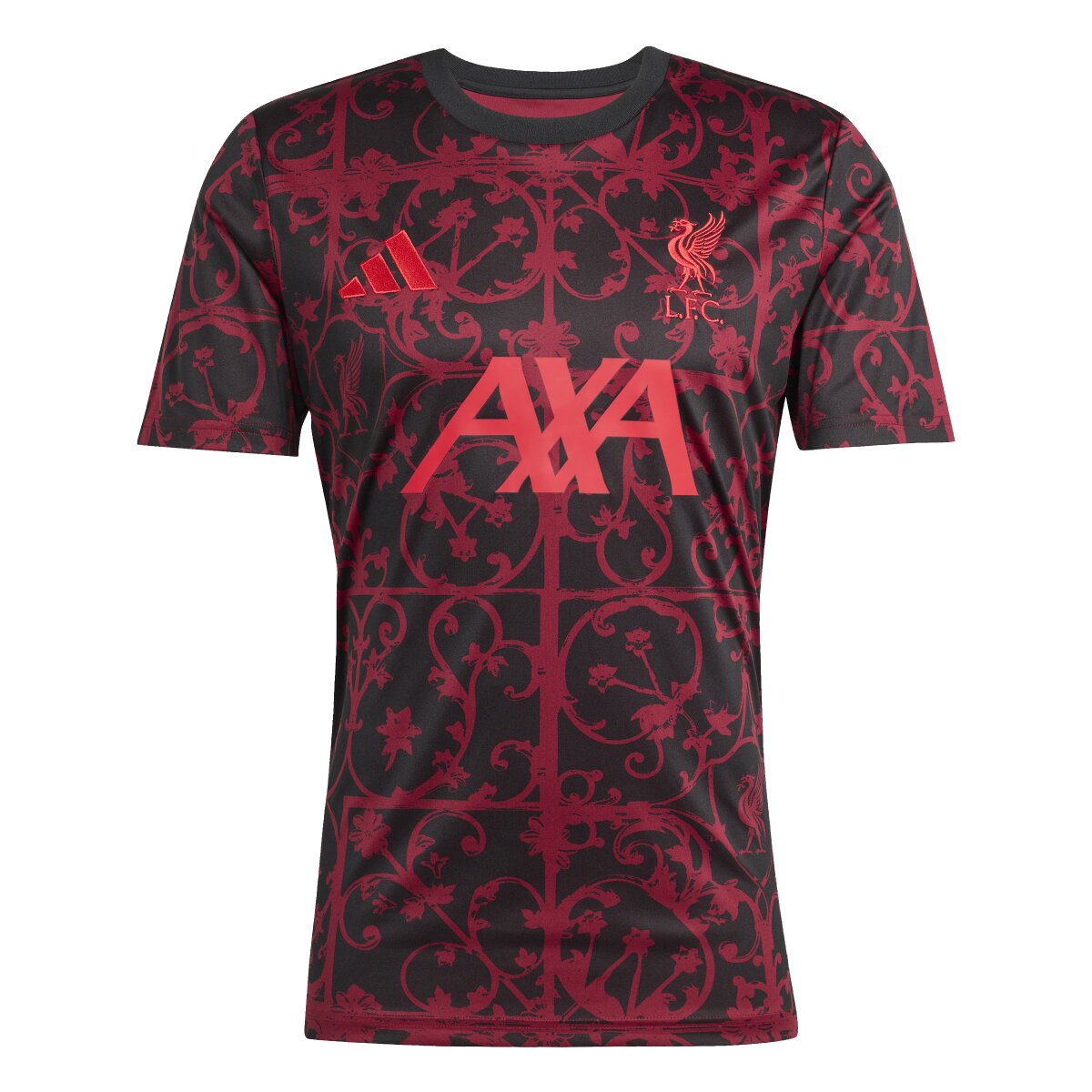 T-shirt de Homem Liverpool FC 2025-2026 Pre-Match Vermelho / Preto-9