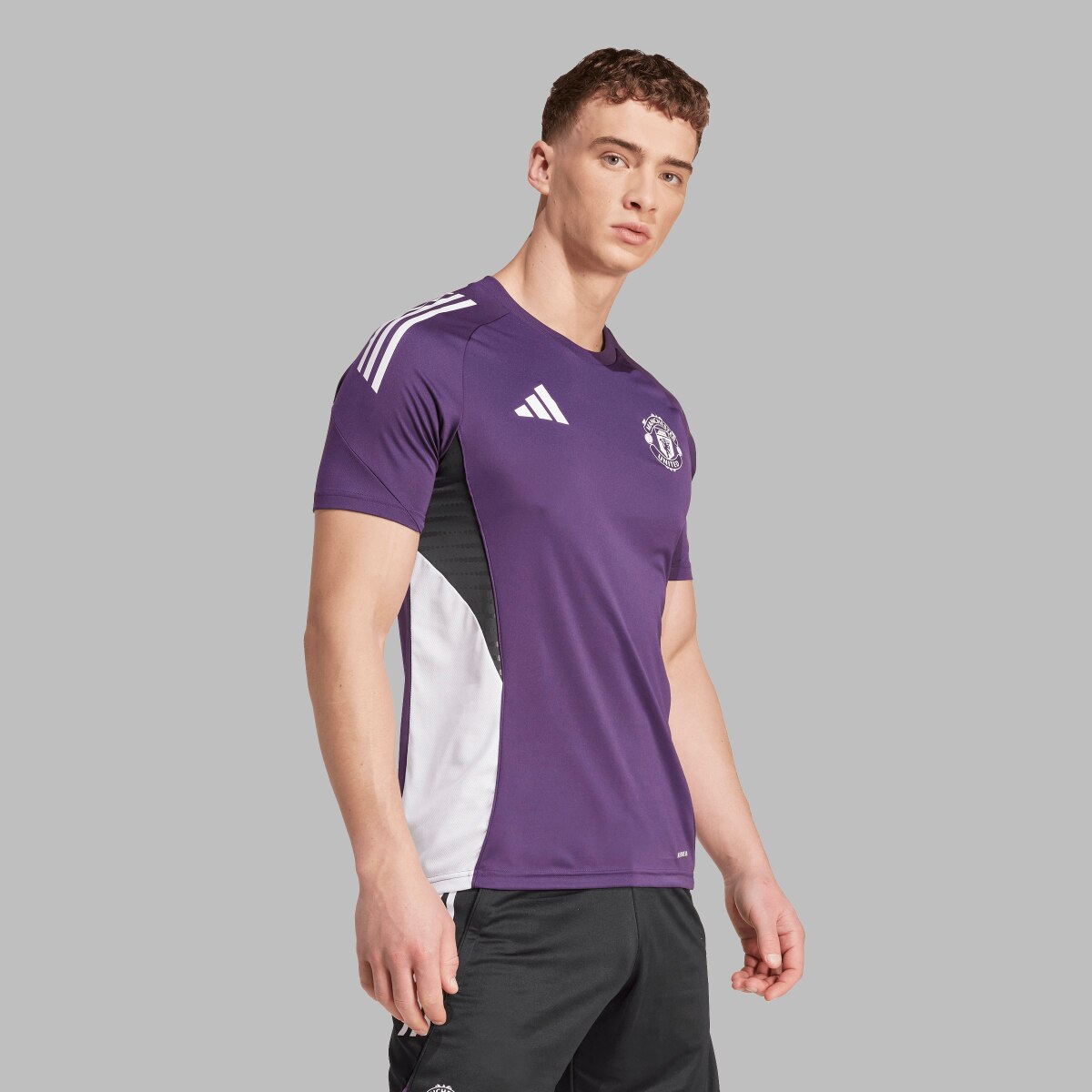 T-shirt de Homem Manchester United FC 2025-2026 Tiro 25 Competition Roxo-3