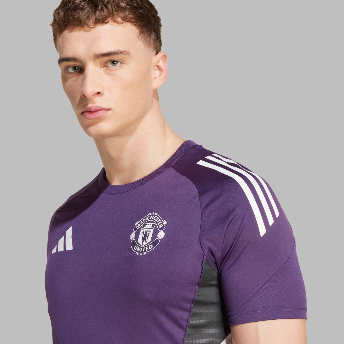 T-shirt de Homem Manchester United FC 2025-2026 Tiro 25 Competition Roxo-5
