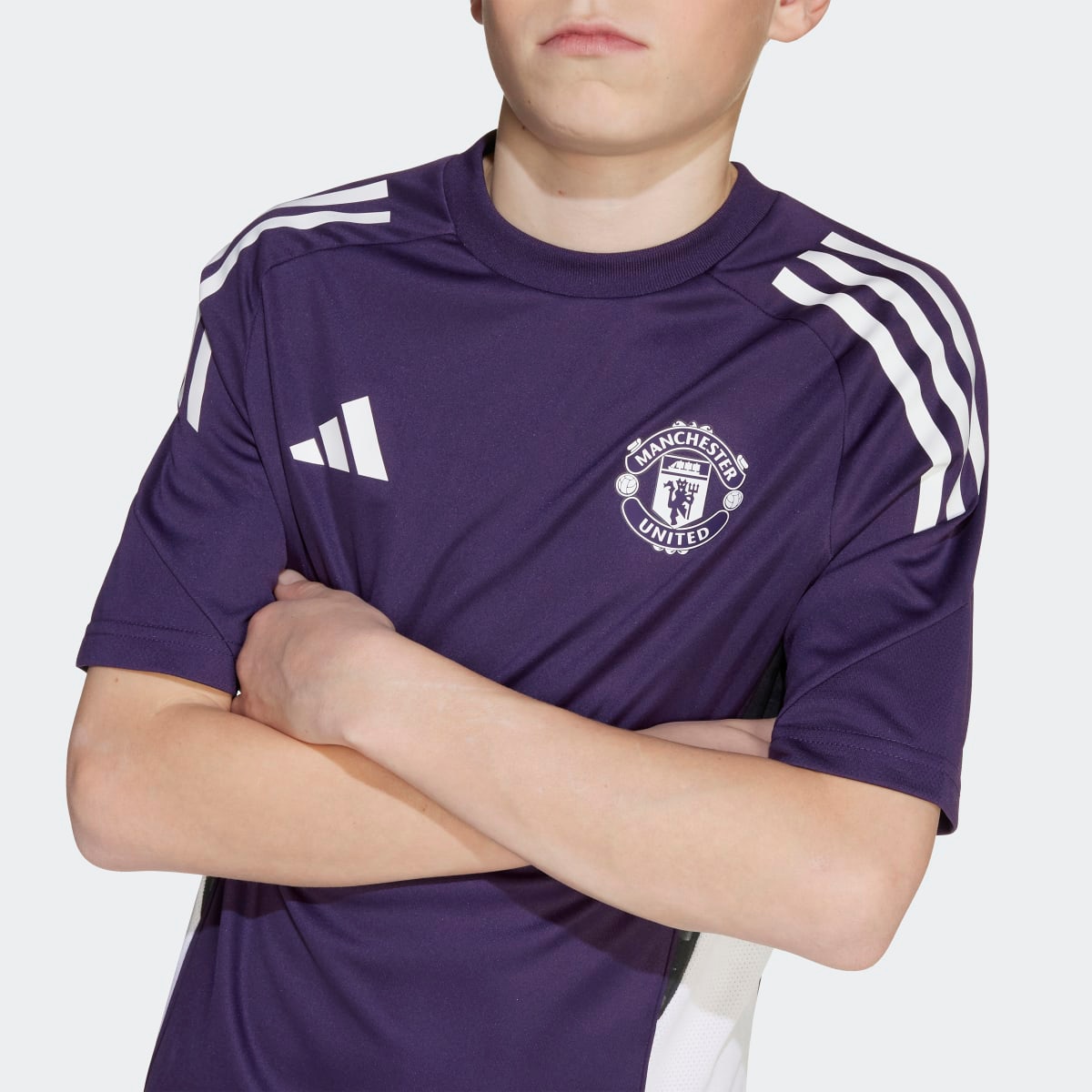 T-shirt de Criança Manchester United FC 2025-2026 Tiro Competition Roxo-3